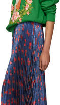 Thumbnail for your product : Gucci Blue and Red Lurex Bow Plisse Skirt