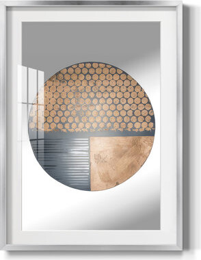 Ivy Bronx Printed Copper Orbit IV -Framed Print