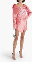 Thumbnail for your product : Alexander Wang Draped dégradé silk-satin mini shirt dress