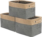 Thumbnail for your product : Sorbus Grey Twill Storage Basket - Set of 3