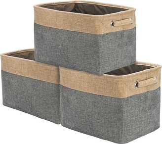 Sorbus Grey Twill Storage Basket - Set of 3