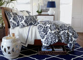 Thumbnail for your product : Ethan Allen White Flat Sheets with Navy Embroidery