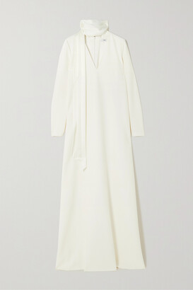 Safiyaa Aleah Crepe And Silk-blend Satin Gown - Ivory - FR34