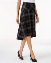 Thumbnail for your product : NY Collection Plaid High-Low Skirt