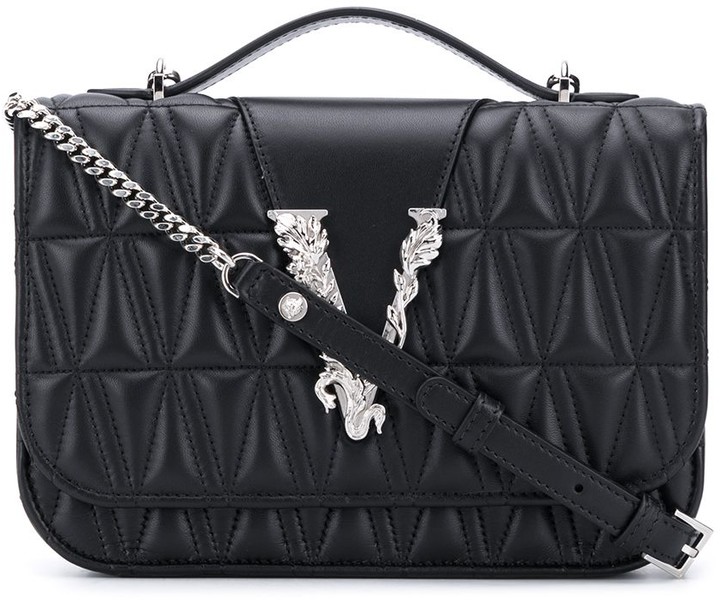 Versace Virtus quilted shoulder bag ShopStyle