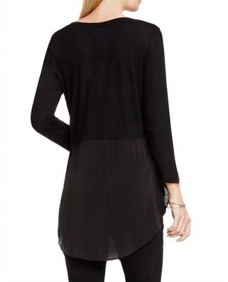 Vince Camuto Mixed-material Top