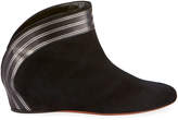 Thumbnail for your product : Alaia Perforated Suede Wedge Pull-On Booties