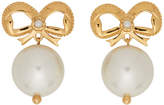 Thumbnail for your product : Simone Rocha Gold Bow Pearl Drop Earrings