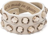 Thumbnail for your product : Pedro Garcia Crystal-Embellished Suede Bracelet