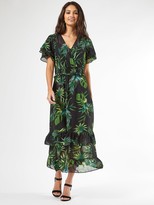 Thumbnail for your product : Dorothy Perkins Ava Tropical Dress - Green