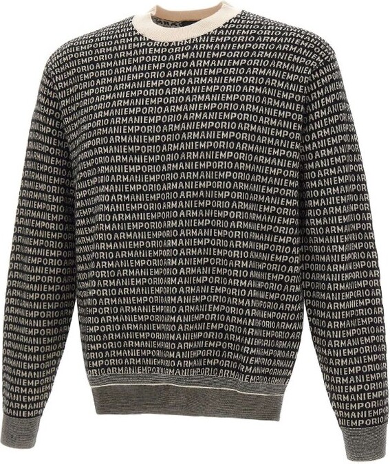 Emporio Armani All-Over Patterned Crewneck Jumper