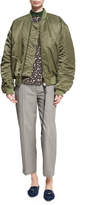 Thumbnail for your product : Acne Studios Trea Cropped Flat-Front Trousers, Light Gray