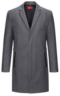 HUGO Wool-Blend Coat Miscaro 38R Grey
