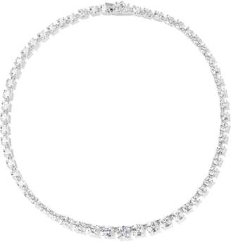 Kenneth Jay Lane Cz By Silver-tone Crystal Necklace