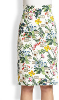 Thumbnail for your product : Carolina Herrera Botanicals Pencil Skirt