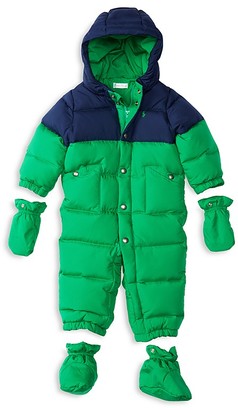 Ralph Lauren Childrenswear Infant Boys' Matte Finish Colorblock Down Bunting - Sizes 3-24 Months