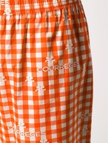 Thumbnail for your product : Courreges Over-The-Knee Length Check Shorts