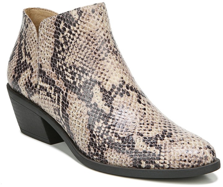wide width snakeskin booties
