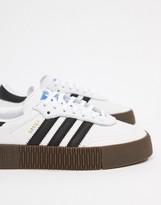 Thumbnail for your product : adidas white and black Samba Rose trainers