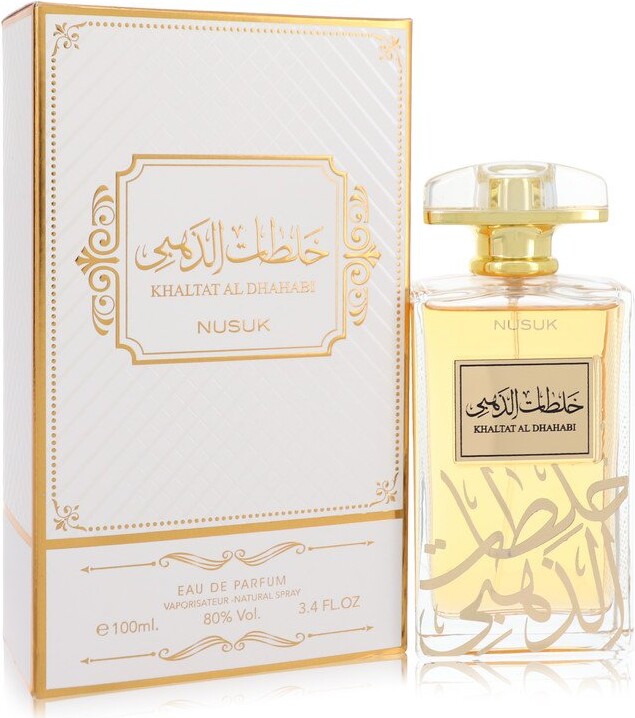 2pcs Combo Khaltat Al Dhahabi by Nusuk Eau De Parfum Spray (Unisex) 3.4 oz for Men
