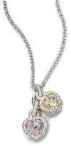Thumbnail for your product : Judith Ripka La Petite Crystal & Sterling Silver Twin Heart Pendant Necklace