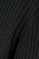 Thumbnail for your product : Lemaire Ribbed Wool Top - Dark green