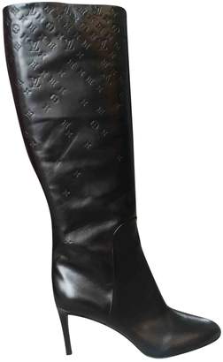Louis Vuitton Black Leather Boots
