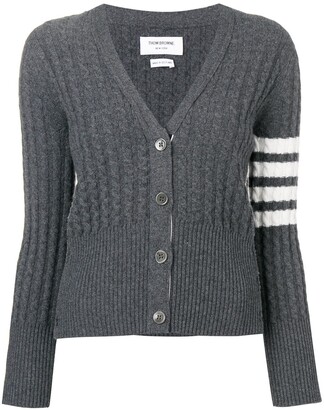 Thom Browne 4-Bar baby cable cashmere cardigan
