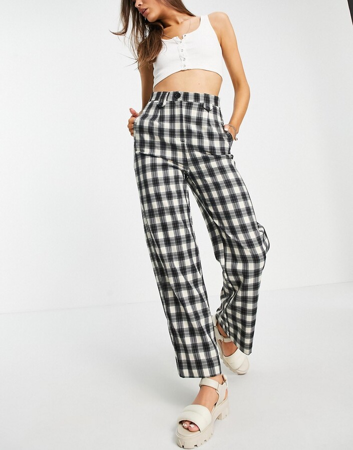off white checkered pants