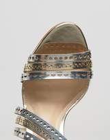 Thumbnail for your product : Carvela Girl Silver Leather Strappy Heeled Sandals