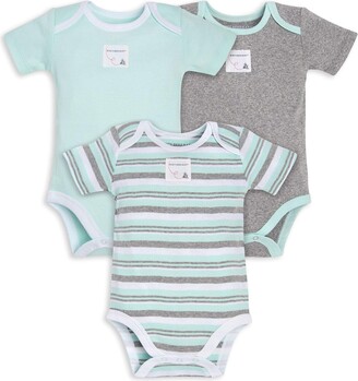 Burt's Bees Baby Baby Bodysuits 3-Pack Long & Short-Sleeve One-Pieces 100% Organic Cotton