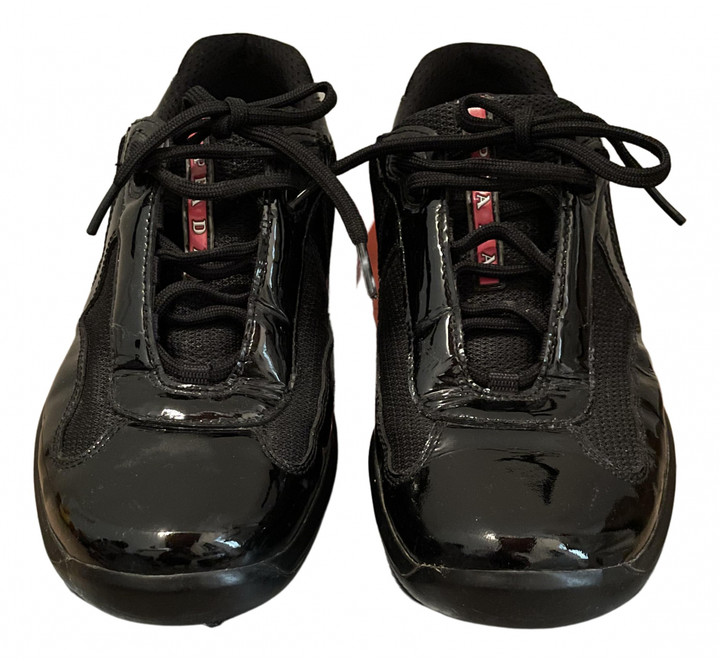 mens prada patent leather sneakers