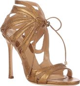 Thumbnail for your product : Chelsea Paris Women's Snakeskin Ada Strappy Sandals-Gold