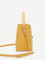 Thumbnail for your product : Shein PU Satchel Bag With Snakeskin Print Strap