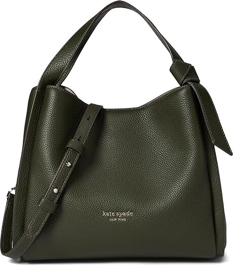 Kate Spade Knott Pebbled Leather Medium Crossbody Tote (Bonsai Tree)  Handbags - ShopStyle Shoulder Bags