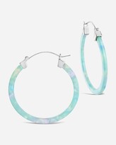 Thumbnail for your product : Express Sterling Forever Silver Resin Hoop Earrings