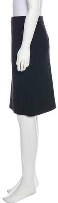 Valentino Virgin Wool Knee-Length Skirt Black Virgin Wool Knee-Length Skirt