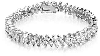 Bling Jewelry Marquise CZ Bridal Tennis Bracelet Gold Plated 6.75in