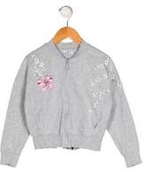 Thumbnail for your product : MonnaLisa Girls' Appliqué-Accented Knit Jacket
