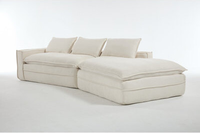 Latitude Run Modern Minimalist Modular Sectional Sofa Upholstered Cloud Couch With Deep Seats Right Facing Chaise For Living Room