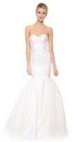 Thumbnail for your product : Theia Faith Strapless Tulle Mermaid Gown