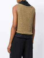 Thumbnail for your product : Maison Margiela ladder stitch knit sleeveless top