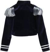 Thumbnail for your product : Nikolia Military Cotton Blend Velvet Crop Jacket