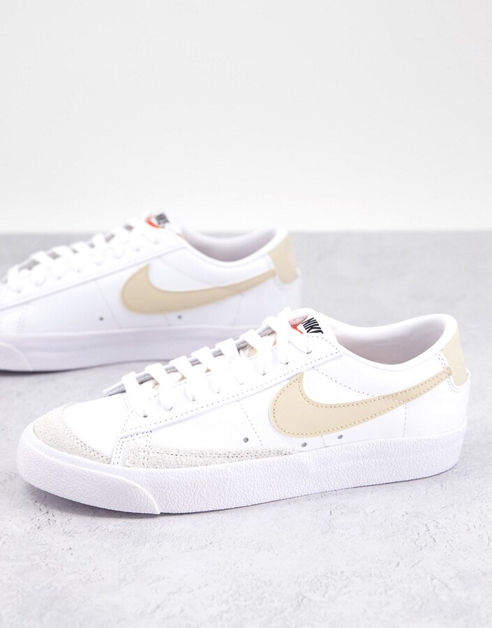 Nike Blazer Low '77 VNTG sneakers in white/pale coral - ShopStyle