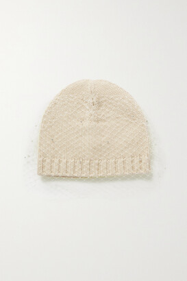 Eugenia Kim Lucinda Crystal-embellished Mesh-trimmed Wool And Cashmere-blend Beanie - Ivory