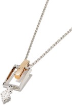 Thumbnail for your product : YEPREM 18kt White And Rose Gold Diamond Pendant Necklace