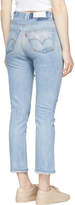 Thumbnail for your product : RE/DONE Indigo Levis Edition High-Rise Ankle Crop Jeans