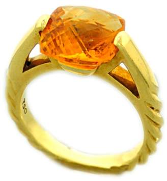 David Yurman 18K Yellow Gold Citrine Fashion Deco Ring