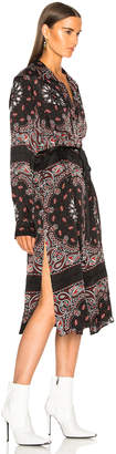 Amiri Long Shirt Bandana Dress in Black & Red | FWRD