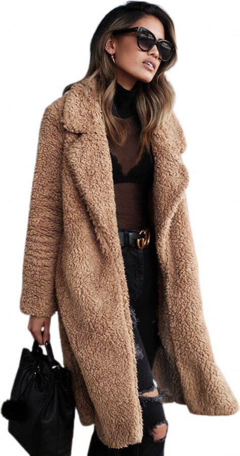 Lifemore Winter Faux Fur Coat Women, Womens Teddy Bear Fur Coats Uk